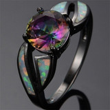 Lux™ Rainbow Fire Opal Ring