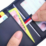 Genuine Leather Men Slim Wallet Luxury Brand Card Clip Slim Leather Wallet Retro Short Wallet for Men