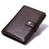 CONTACT'S Leather Wallet Luxury Male Genuine Leather Wallets Men Hasp Purse With Passcard Pocket and Card Holder High Quality