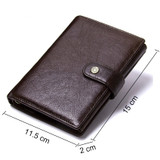 CONTACT'S Leather Wallet Luxury Male Genuine Leather Wallets Men Hasp Purse With Passcard Pocket and Card Holder High Quality