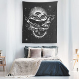 Sun and Moon Whale Wall Tapestry