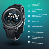 TicWatch E2 Wear OS by Google Smart Watch Built-In GPS  iOS& Android 5ATM Waterproof Long Battery Life Men's Women's Sportswatch