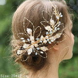 Bridal Hair Comb Clip Headband Wedding Hair Accessories Rhinestone Flower Bridal Hair Accessories Tiara Headband Head Jewelry