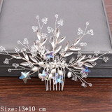 Wedding Hair Combs Bridal Hair Accessories for Women Hair Jewelry Silver Color Pearl Rhinestone Head Jewelry Women Accessories