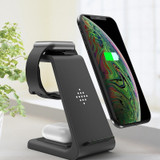 QI 10W Fast Charge 3 in 1 Wireless Charger for iPhone for Samsung Buds for Apple Watch 4 3 2 for Airpods Pro Charger Stand Dock