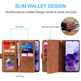 Zipper Wallet A51 A71 A41 Case for Samsung Galaxy S20 FE Ultra S10 E S9 S8 Plus A50 A40 A30 A20 A10 M10 S Leather Phone Cover