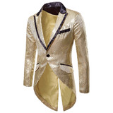 Mens Suits Blazer Sequined Evening Dress Tuxedo Suit Jacket Terno Masculino Costume Homme Men Blazer