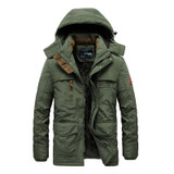 New Fur Collar Hooded Men Winter Jacket Warm Wool Liner Man Jackets and Coats Outwear Snow Windbreaker Male Parka Overcoats