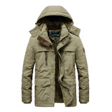 New Fur Collar Hooded Men Winter Jacket Warm Wool Liner Man Jackets and Coats Outwear Snow Windbreaker Male Parka Overcoats