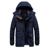 New Fur Collar Hooded Men Winter Jacket Warm Wool Liner Man Jackets and Coats Outwear Snow Windbreaker Male Parka Overcoats