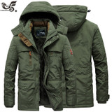 New Fur Collar Hooded Men Winter Jacket Warm Wool Liner Man Jackets and Coats Outwear Snow Windbreaker Male Parka Overcoats