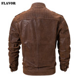 Men's Pigskin Real Leather Jacket Genuine Leather Jackets Motorcycle Jacket Coat Men