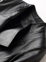 Nerazzurri Short Black Plus Size Leather Jackets for Women Long Sleeve Slim Fit Womens Leather Jacket Faux Leather Jackets Women