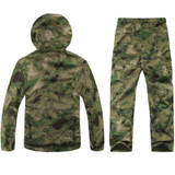 Tactical Soft Shell Fleece Jacket Men Winter Army Military Waterproof Suit Coats Outwear Camouflage Camo Shark Skin Jackets Set