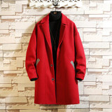 Autumn Winter New Fashion Brand Men's Clothes Trend Jacket Wool Coat Men Slim Fit Peacoat Wool & Blends Winter Long Men Coat 3XL