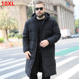 Men's Down Jacket New Men Winter Large Size Hooded Jacket Warm Down Coat 6XL 7XL 8XL 9XL 10XL