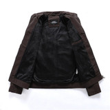 2020 Autumn Winter Men's Leather Jacket Casual Fashion Stand Collar Motorcycle Jacket Men Slim High Quality PU Leather Coats