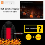 Women/Men Winter Outdoor Down Jacket USB Electric Heating Warm Coat Cotton High Quality Fishing Hiking Heated Thicken Clothing