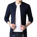 TFETTERS New Autumn Winter Knitted Cardigan Men Sweater Cardigan Sweater Men's Slim Sweater Coat Pure Color Jacket Cardigan