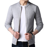 TFETTERS New Autumn Winter Knitted Cardigan Men Sweater Cardigan Sweater Men's Slim Sweater Coat Pure Color Jacket Cardigan