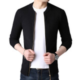 TFETTERS New Autumn Winter Knitted Cardigan Men Sweater Cardigan Sweater Men's Slim Sweater Coat Pure Color Jacket Cardigan