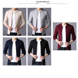 TFETTERS New Autumn Winter Knitted Cardigan Men Sweater Cardigan Sweater Men's Slim Sweater Coat Pure Color Jacket Cardigan