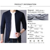 TFETTERS New Autumn Winter Knitted Cardigan Men Sweater Cardigan Sweater Men's Slim Sweater Coat Pure Color Jacket Cardigan
