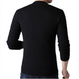 TFETTERS New Autumn Winter Knitted Cardigan Men Sweater Cardigan Sweater Men's Slim Sweater Coat Pure Color Jacket Cardigan
