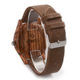 BEWELL Unisex Zebra Bamboo Wood Watch Mens Watches Top Brand Luxury Women Watches Canvas Band Wooden Men Sport Watch 124B
