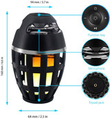 Flame Light Speaker Led Flame Speakers Torch Atmosphere Bluetooth Speakers Outdoor Portable Stereo Speaker Enhanced Bass Night