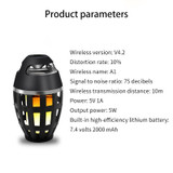 USB Led Flame Lights Bluetooth Speaker Outdoor Portable Led Flame Atmosphere Lamp Stereo Speaker Outdoor Camping Woofer