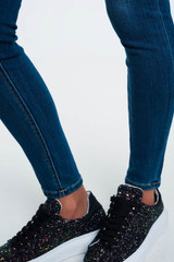 Blue Skinny Jeans in Mid Wash