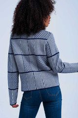 Navy Textured Sweater