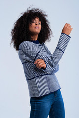 Navy Textured Sweater