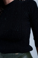 Black Shiny Sweater
