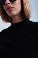 Black Shiny Sweater