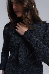 Black Shiny Sweater