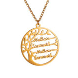 Personalized Family Tree Name Necklace