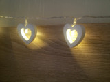 Wooden Heart Fairy Lights - 10 Warm LEDs