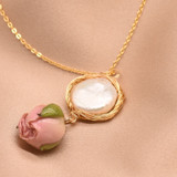 Handmade Real Flower Pendant Necklace