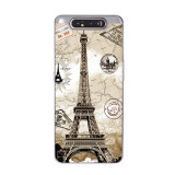 Phone Cases for Samsung Galaxy A80 A70 Soft Silicone TPU Eiffel Tower Castle Cover