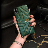 Selfie Stick Fashion  Rivet star pattern phone case