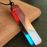 Handmade Vintage Resin Wood Necklace