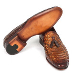 Men's Quality Tassel Decoration Brown Snake Loafers