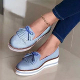 Women's Fashion Platform  Sweet Tassels Loafers