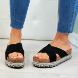 Women's  Fashion Heel Platform Beach  Slippers