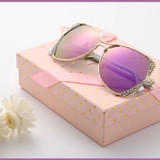 Women's New Trendy Metal Flower Carving Decoration Sunglasses
