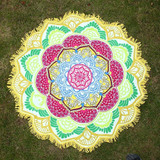 7 Chakras Round Mandala Beach/Yoga Blanket