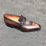 Men‘s Quality Retro Style Buckle Oxfords Comfy Dress Shoes