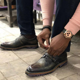 Men's Luxury Handmade Buckle Monk Shoes